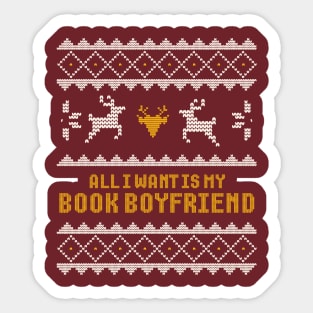 Bookish book Christmas holiday gifts & librarian gift for book nerds, bookworms Sticker